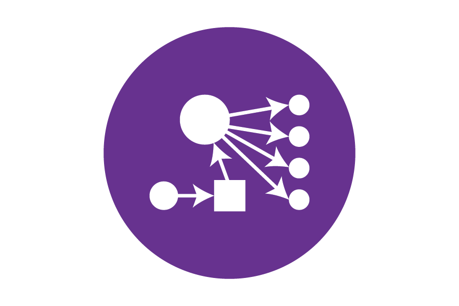 Icon of a graph modeling process.